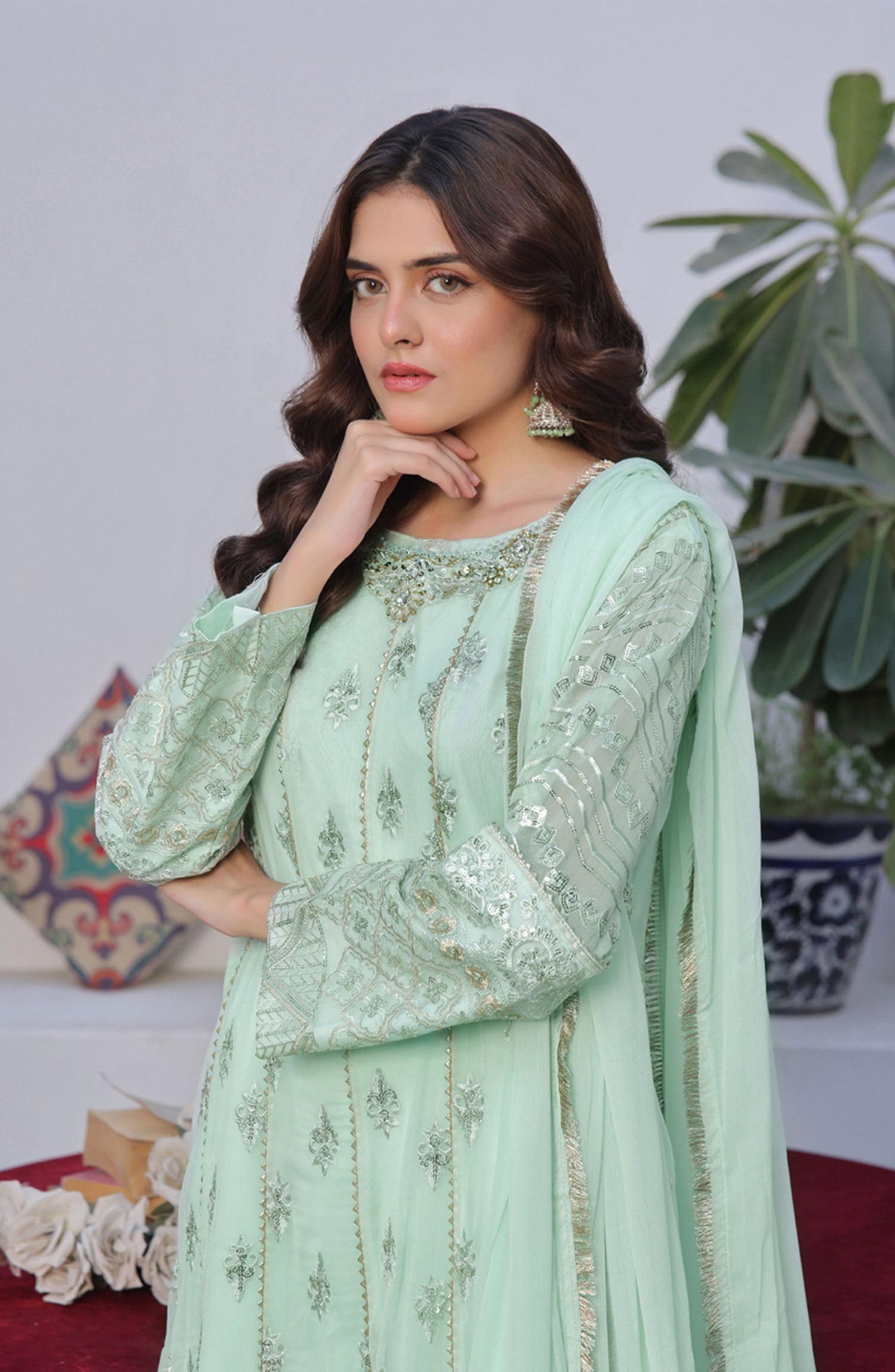 Rasm E Henna Pret Collection - Chandni Pistachio