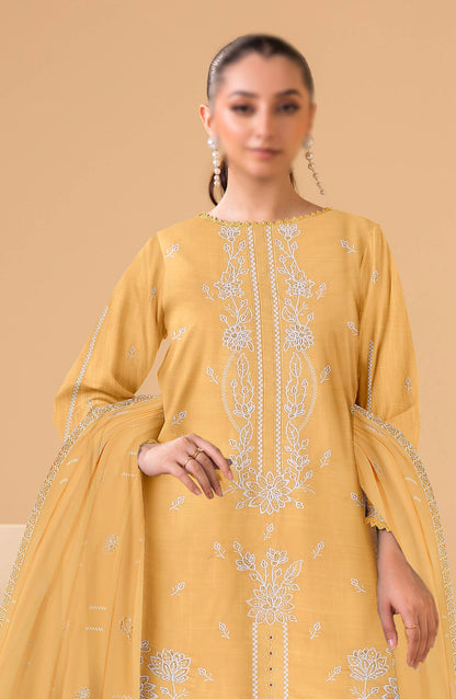 Chandni by Embroidered Lawn Unstitched 3 Piece Suit - D-04 - AK26CHN - Yellow - Summer Collection