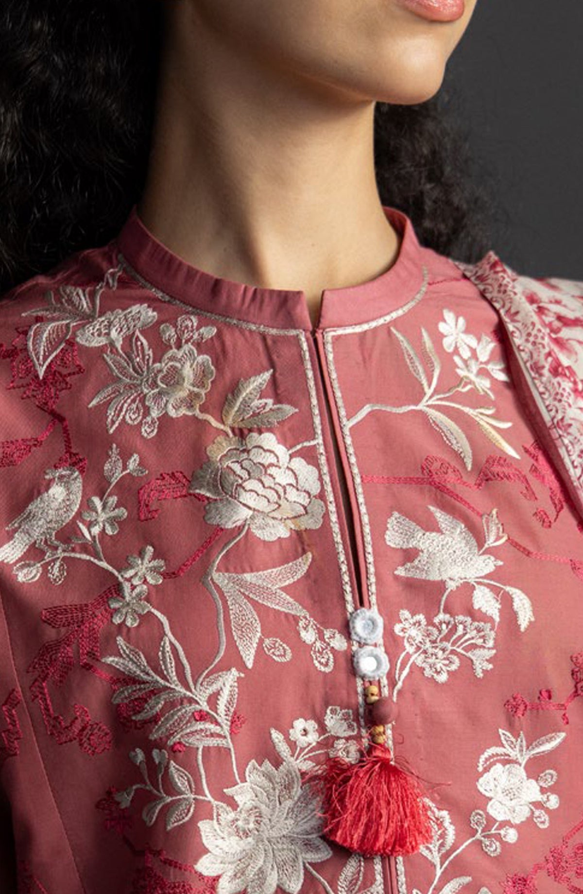 Coco by Zara Shahjahan Embroidered Lawn Unstitched 3 Piece Suit - Aviona-3B - ZS26LW - Pink - Summer Collection