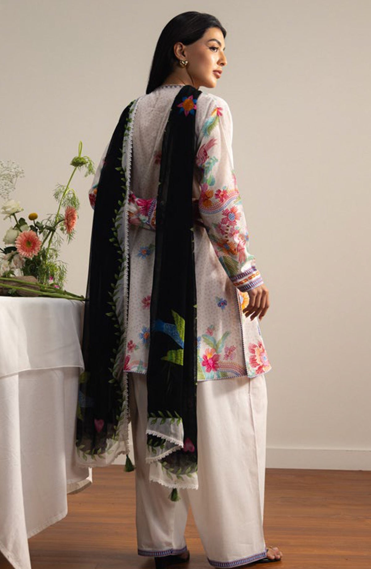 Coco by Zara Shahjahan Printed Lawn Unstitched 3 Piece Suit - 2B - ZS26PRTS - White - Summer Collection