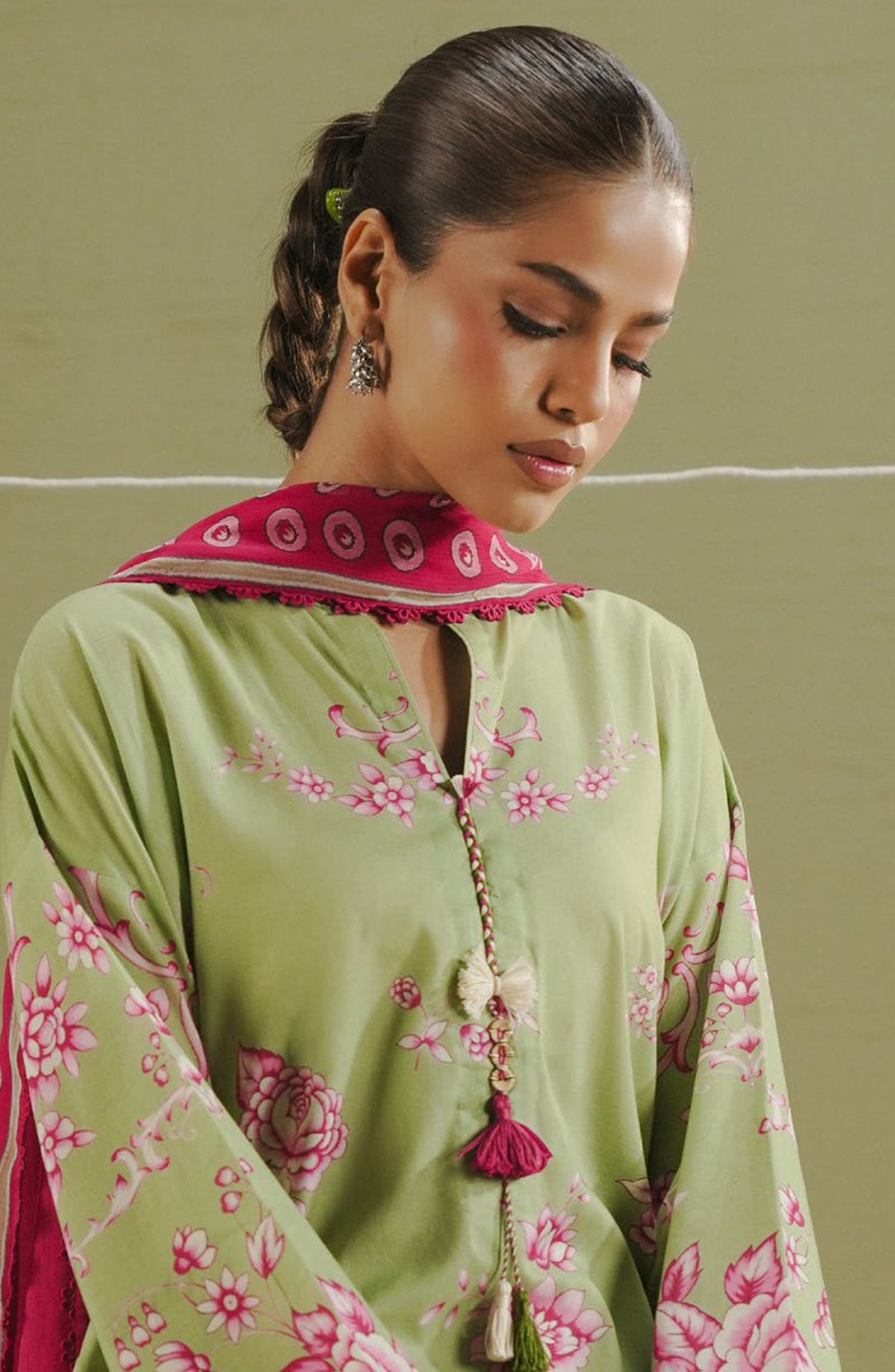 Coco by Zara Shahjahan Printed Lawn Unstitched 3 Piece Suit - D-2B - ZS26PR - Green - Summer Collection
