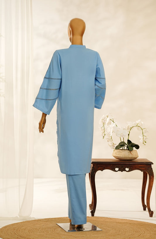 Amna Khadija Daily Delights Embroidered Cotton Stitched 2 Piece Suit - D-310 - AM25CTN - Blue - Summer Collection