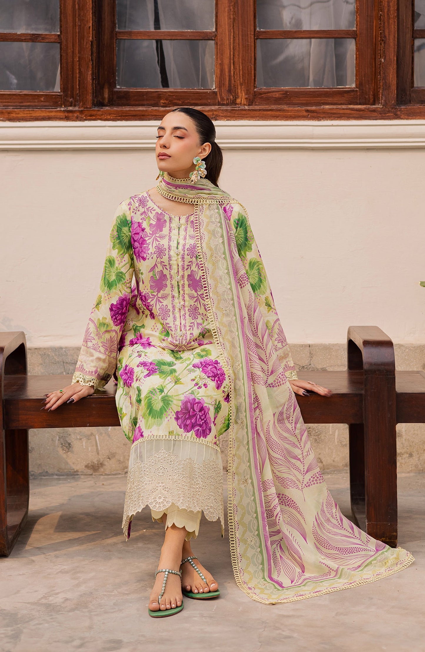 Daria Basics Embroidered Lawn Unstitched 3 Piece Suit - DA-21 - DR26BS - Fawn - Summer Collection