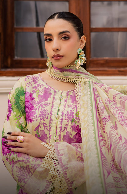 Daria Basics Embroidered Lawn Unstitched 3 Piece Suit - DA-21 - DR26BS - Fawn - Summer Collection