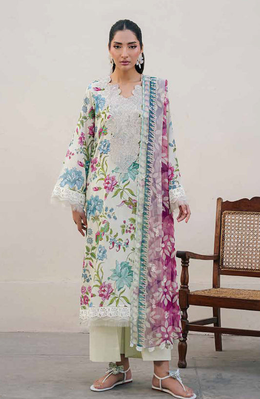 Daria Embroidered Lawn Unstitched 3 Piece Suit - DA-38 - DR26RM - Multi - Ramadan Collection