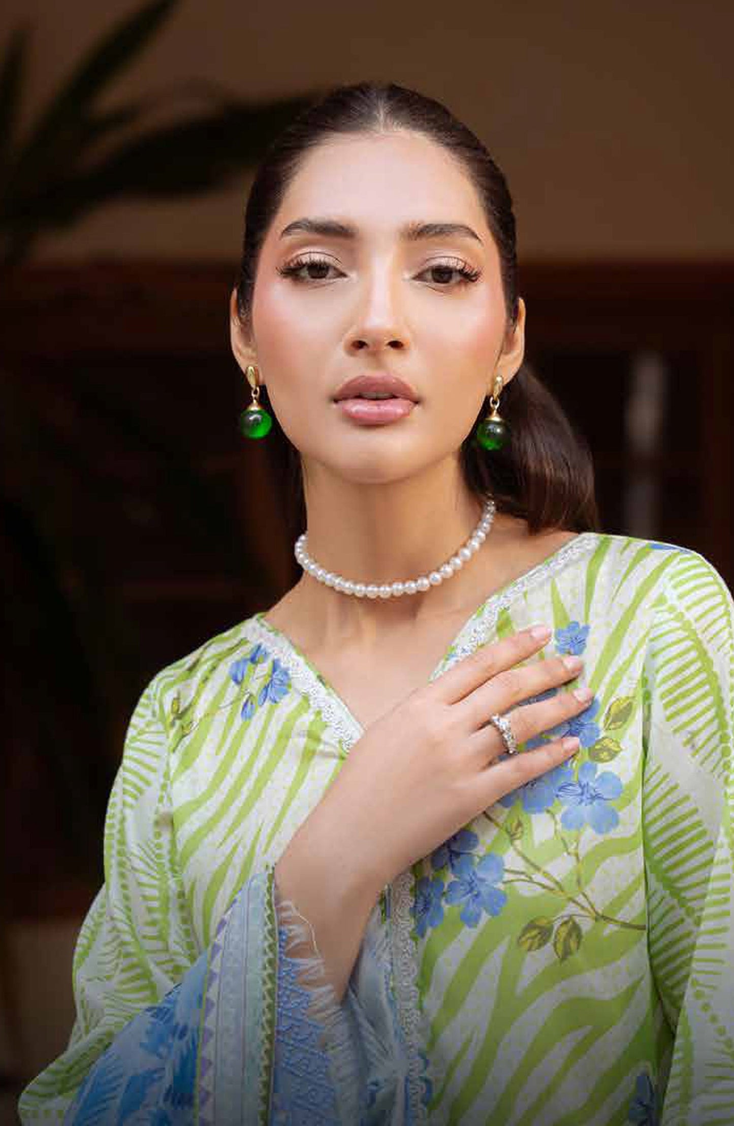 Daria Embroidered Lawn Unstitched 3 Piece Suit - DA-34 - DR26RM - Green - Ramadan Collection