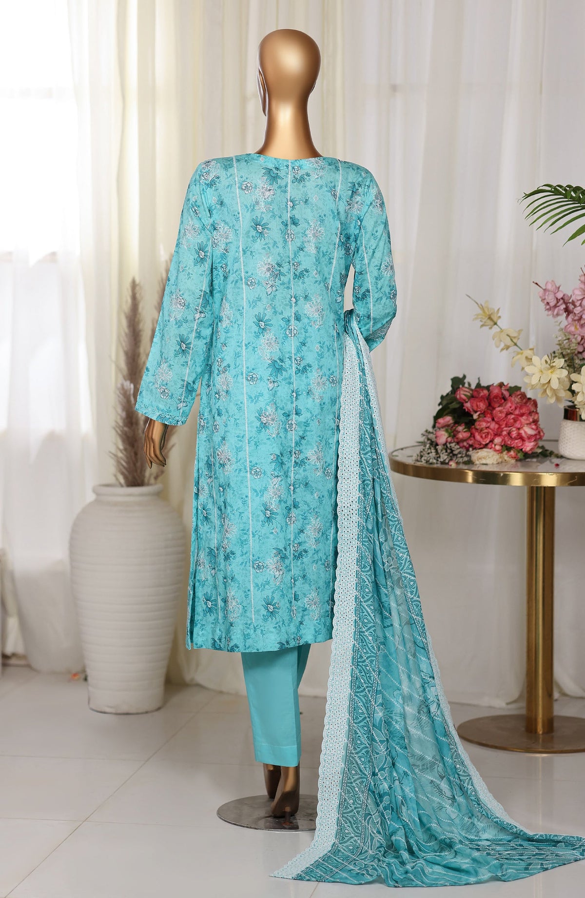 Dhagakari by HZ Embroidered Lawn Unstitched 3 Piece Suit - D-02 - HZ26KAAR - Blue - Summer Collection