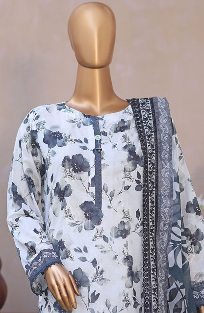 Dhagakari by HZ Textile Embroidered Lawn Unstitched 3 Piece Suit - D-08 - HZ26DGK - White - Summer Collection