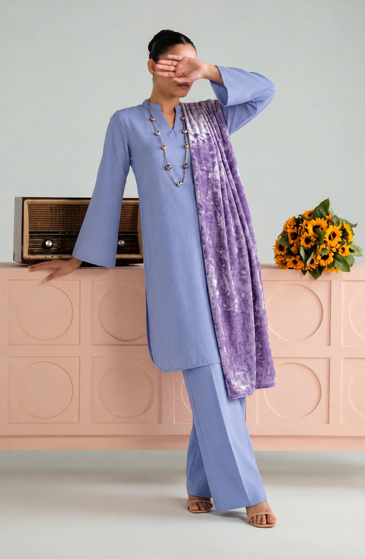 Eclat De Lilas Palachio by Amna Khadija Moonlight Unstitched 3 Piece Suit - AKED-04 - AM26EDP - Light Purple - Winter Collection