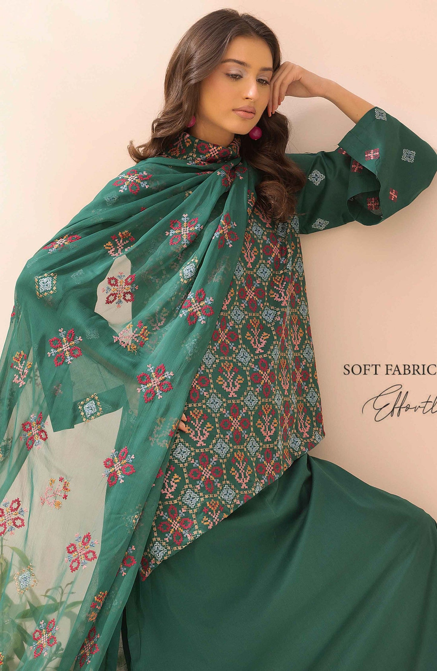 Elegance Khoobsurat by Al Karim Embroidered Lawn Unstitched 3 Piece Suit - KE-109 - AK26EGN - Green - Summer Collection