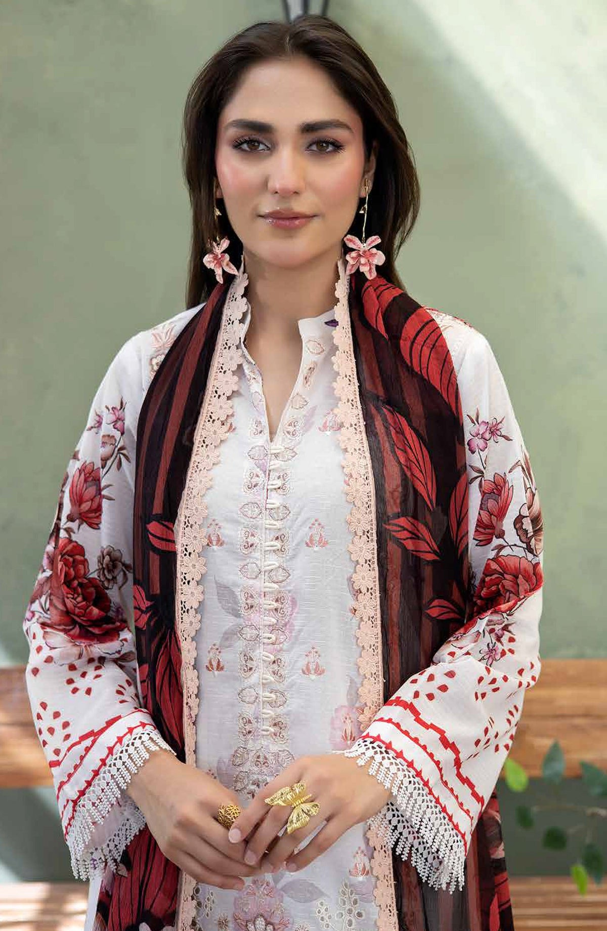 Elowen by Johra Embroidered Lawn Unstitched 3 Piece Suit - JS-636 - JH26ELW - White - Summer Collection
