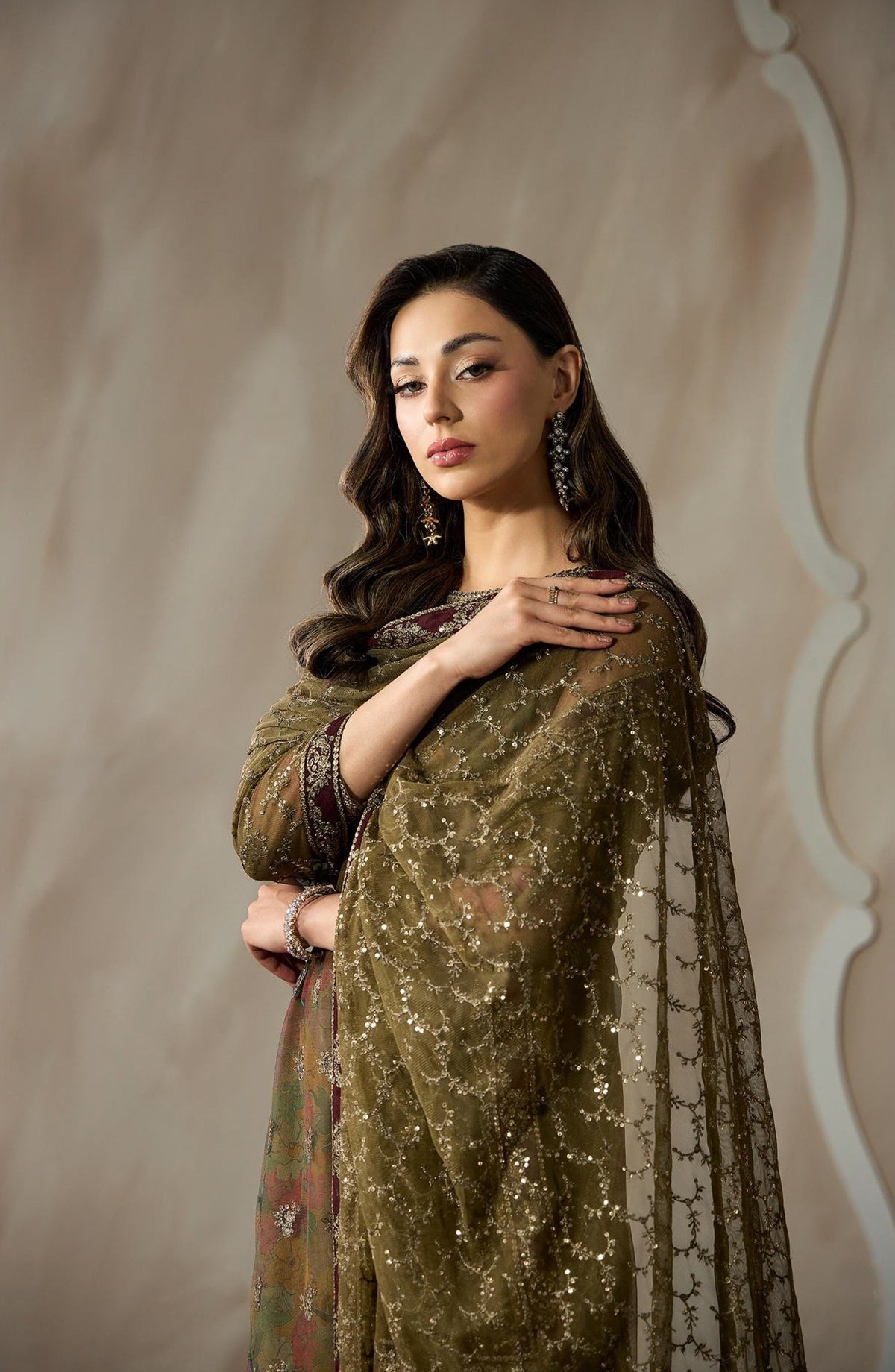 Fasana by Zarif Embroidered Net Unstitched 3 Piece Suit - PE-05 ZAYRAH - ZRF26FS - Green - Formals Collection