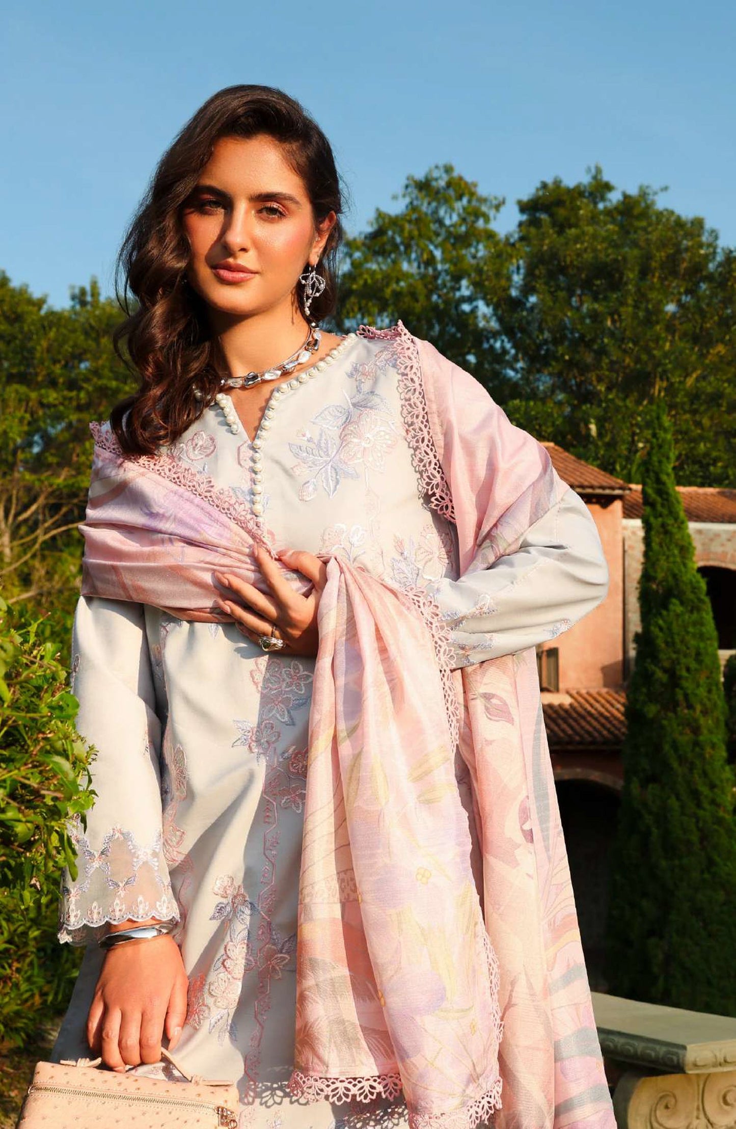 Florence by Rang Rasiya Embroidered Lawn Unstitched 3 Piece Suit - ALIZEH - RR26FL - Blue - Summer Collection