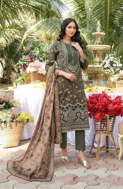 Gul Bahaar by Tawakkal Fabrics Embroidered Lawn Unstitched 3 Piece Suit - D-2790 - TF26GB - Green - Summer Collection
