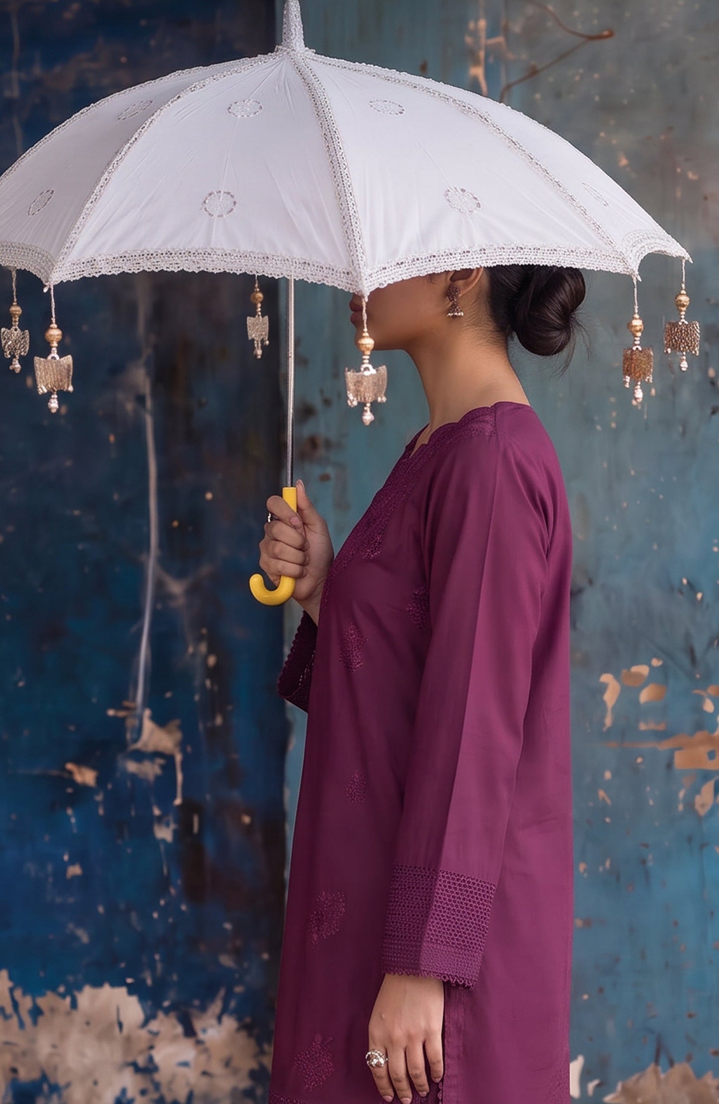 Gul e Jana by Amna Khadija Embroidered Cotton Stitched 2 Piece Co-ord Set - AKGJ-05 - AM26GLJ - Magenta - Summer Collection