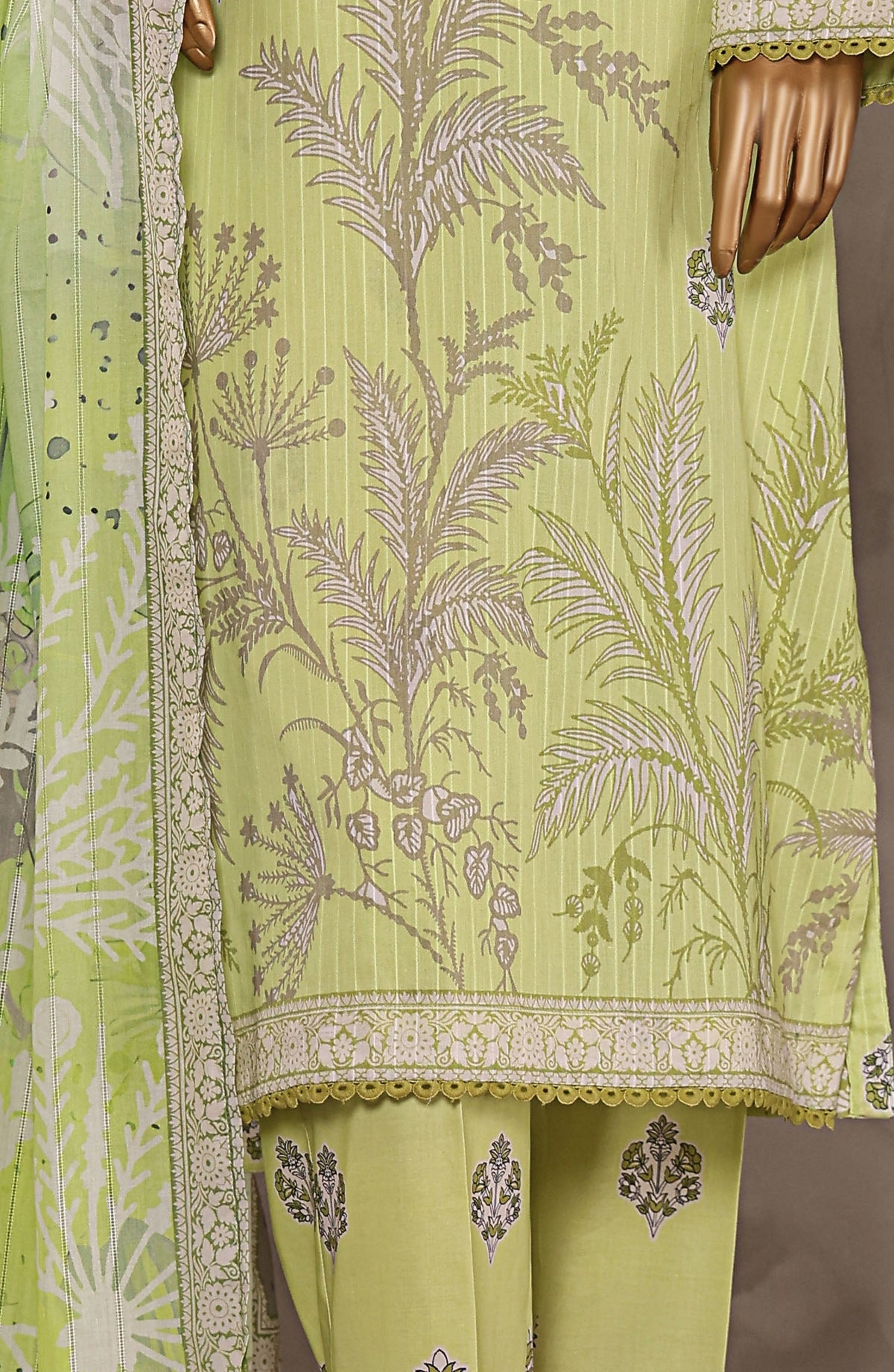 Nayab by HZ Textile Digital Printed Lawn Unstitched 3 Piece Suit - HZ25NYB2 - NPD-06 - Lemon - Summer Collection