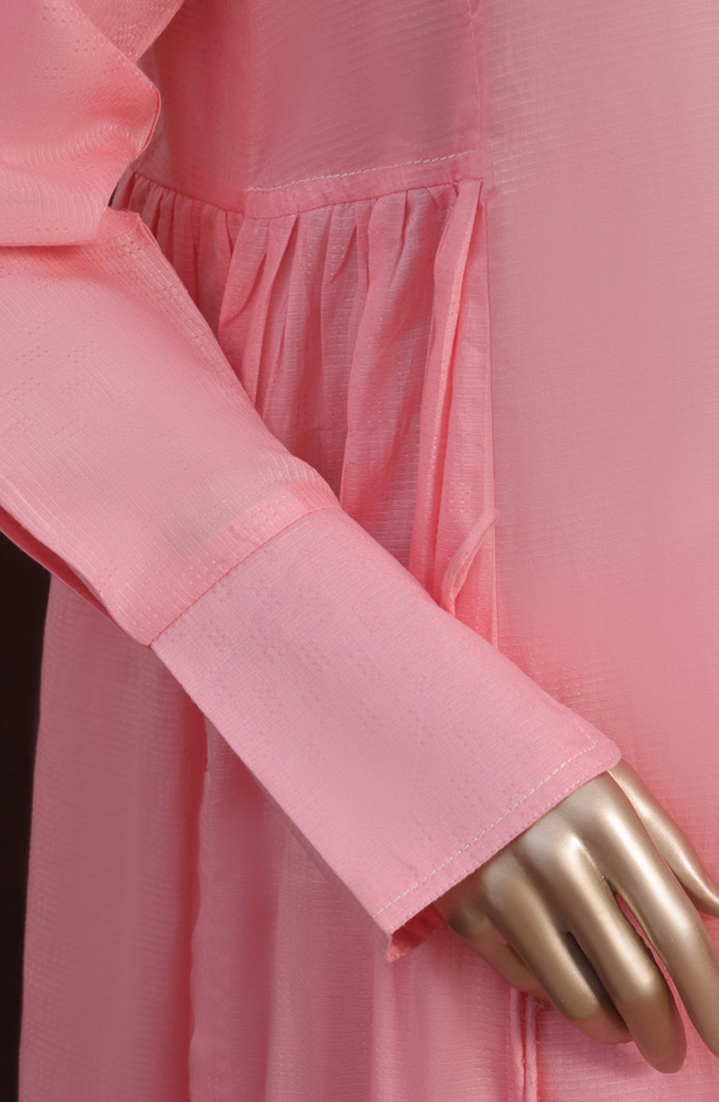HZ Daily Drop Solids Twinset Printed Dobby Lawn Stitched 3 Piece Suit - SDJ-3P-S05 - HZ25DLD - Light Pink - Casual Collection