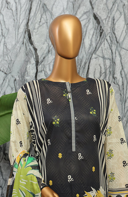HZ Textile Magic Printed Lawn Unstitched 3 Piece Suit - MPC-581 - HZ25MGPV3 - Black - Summer Collection