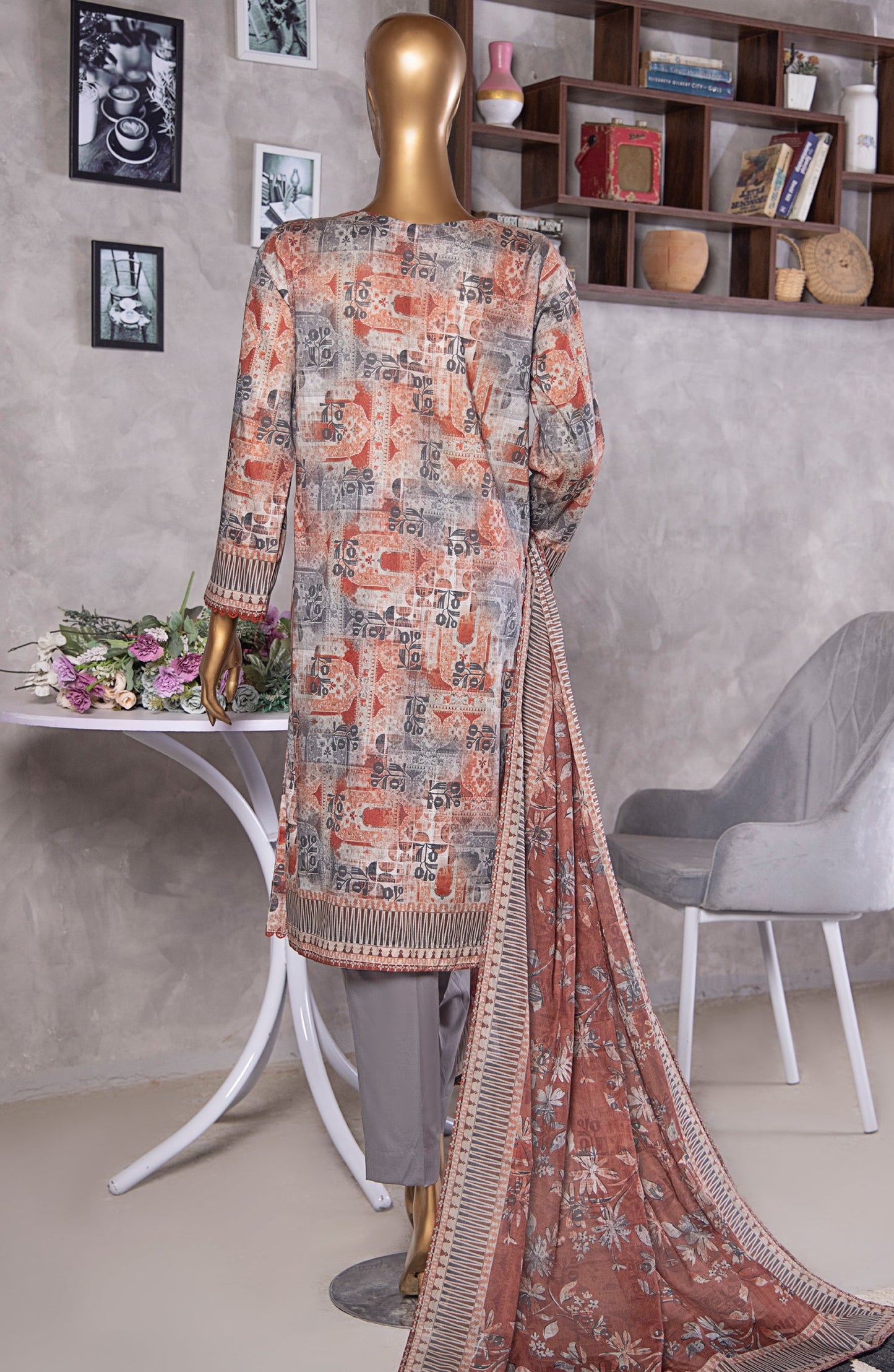 HZ Textile Platinum Digital Printed Lawn Unstitched 3 Piece Suit - PPC-409 - HZ25PLTDP - Multi - Summer Collection