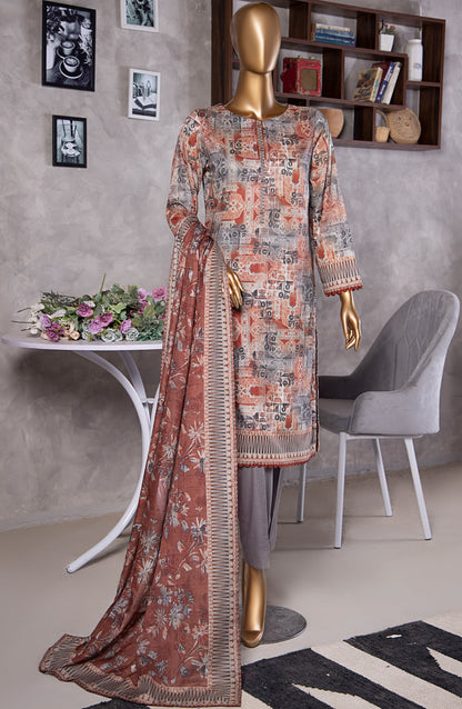 HZ Textile Platinum Digital Printed Lawn Unstitched 3 Piece Suit - PPC-409 - HZ25PLTDP - Multi - Summer Collection