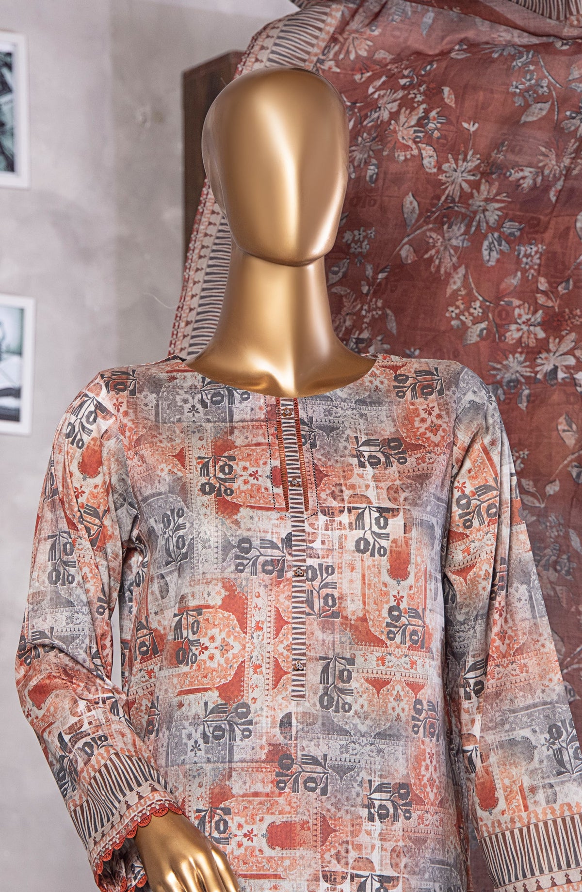 HZ Textile Platinum Digital Printed Lawn Unstitched 3 Piece Suit - PPC-409 - HZ25PLTDP - Multi - Summer Collection