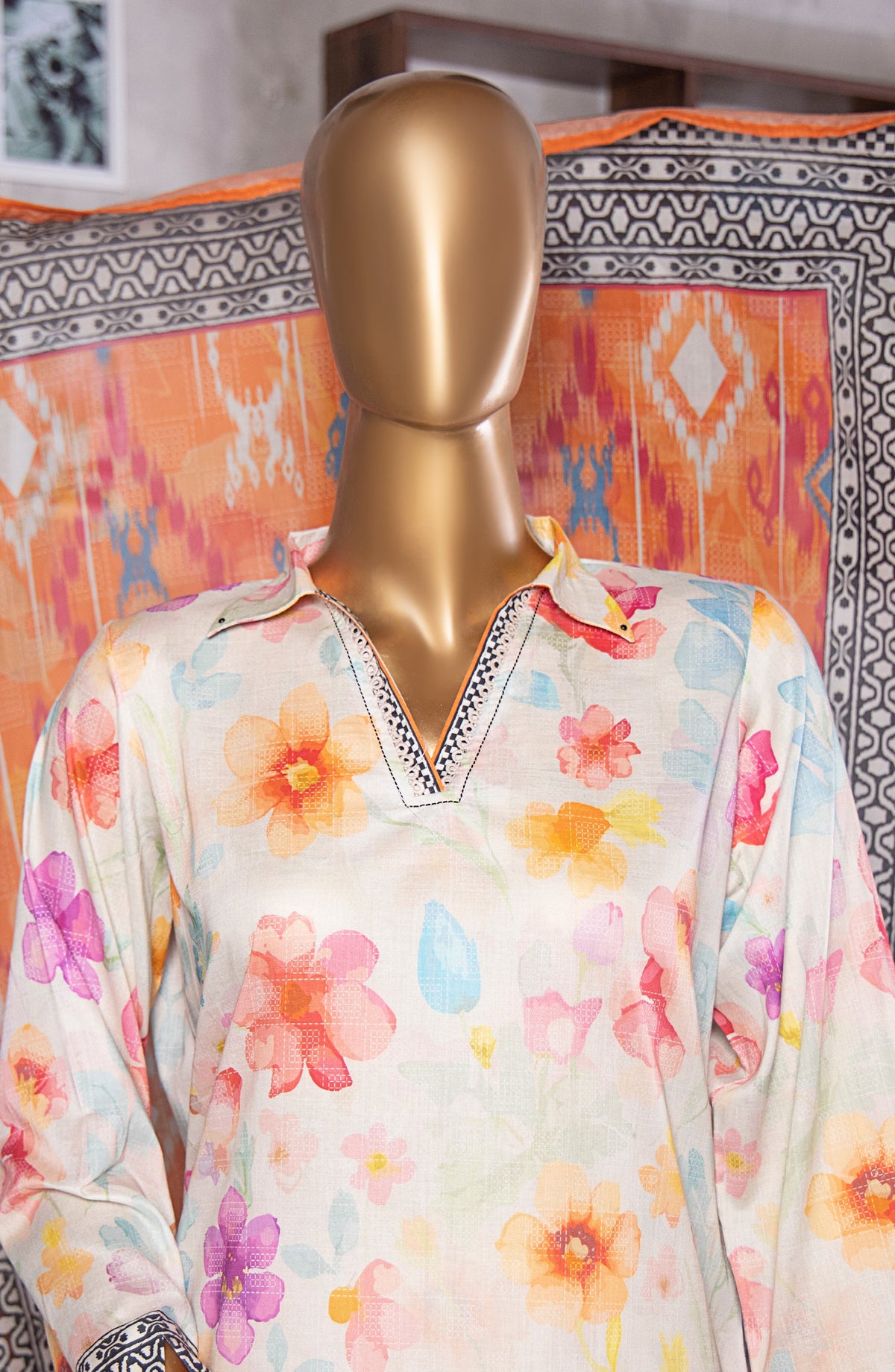 HZ Textile Platinum Digital Printed Lawn Unstitched 3 Piece Suit - PPC-407 - HZ25PLTDP - Multi - Summer Collection