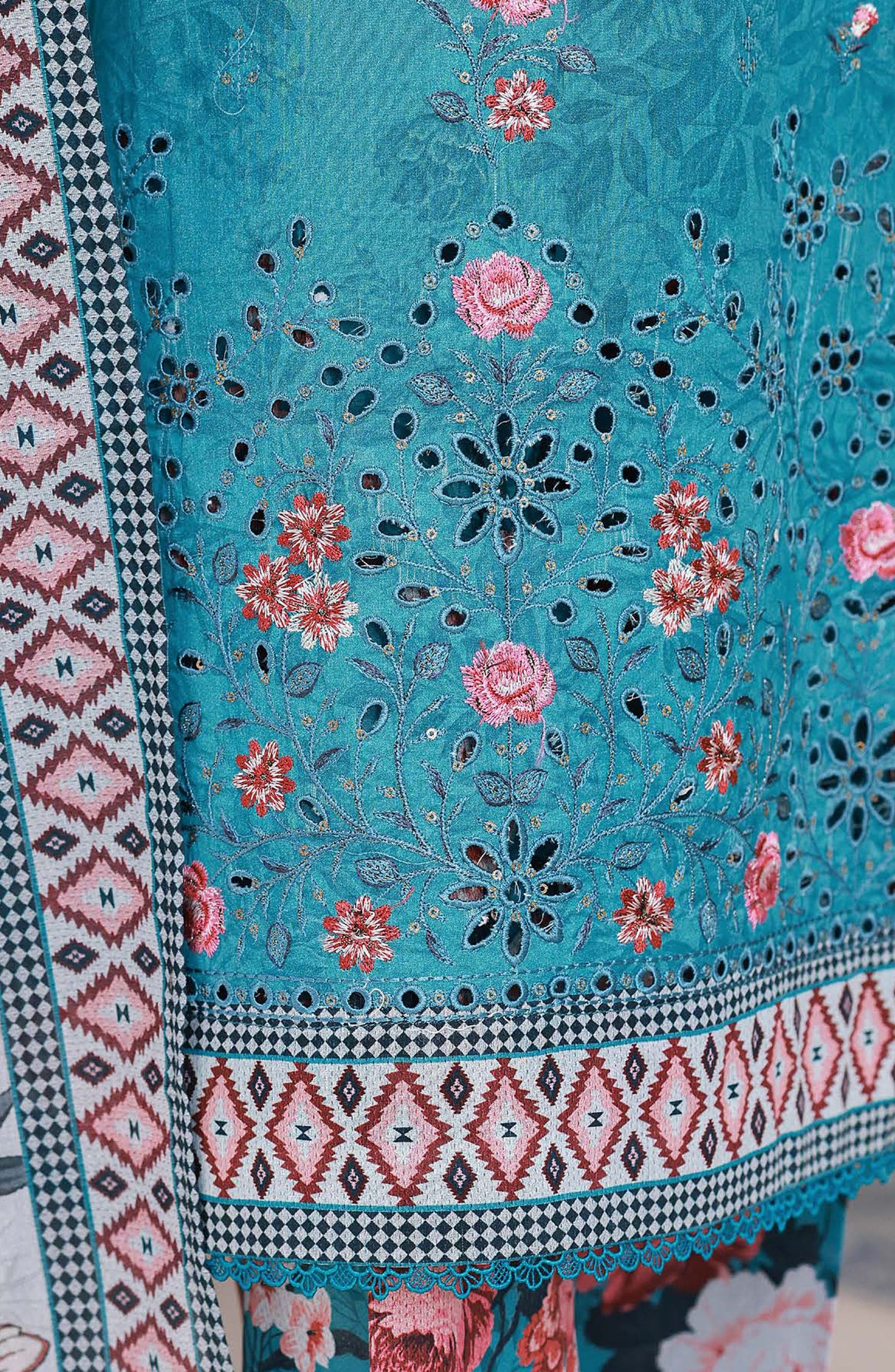 HZ Textiles Elegant Embroidered Lawn Unstitched 3 Piece Suit - Design-04 - HZ26ELGN - Green - Summer Collection