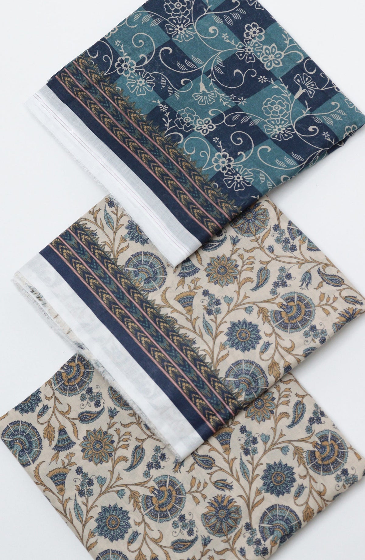 HZ Printed Cambric Unstitched 3 Piece Suit - D-13 - HZ26CMO - Multi - Summer Collection