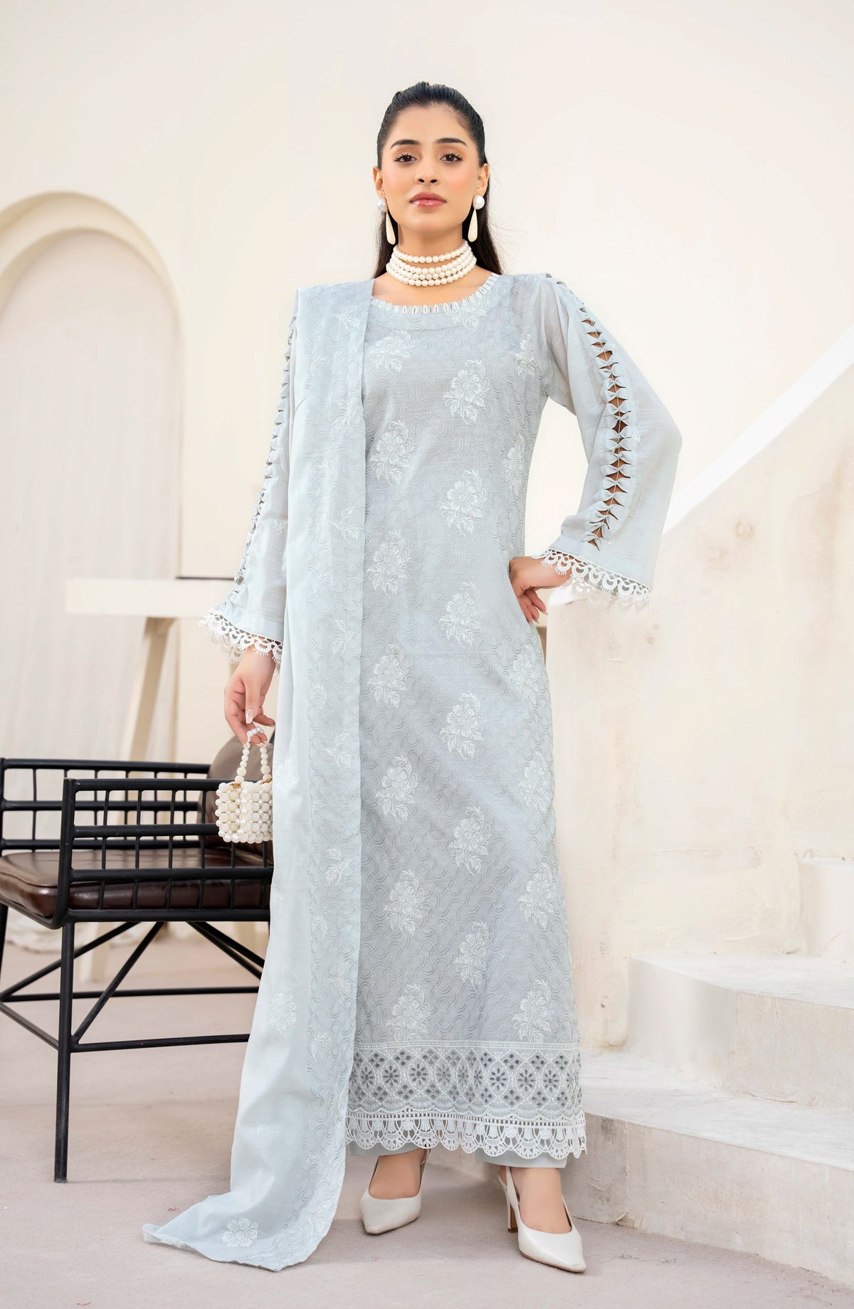 Haya by Aalaya Embroidered Lawn Unstitched 3 Piece Suit - D-04 - ALY26HY - Blue - Summer Collection