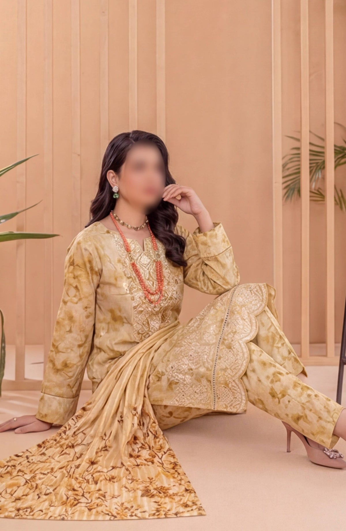 Heritage by Embroidered Lawn Unstitched 3 Piece Suit - D-10 - AK26HRT - Yellow - Summer Collection