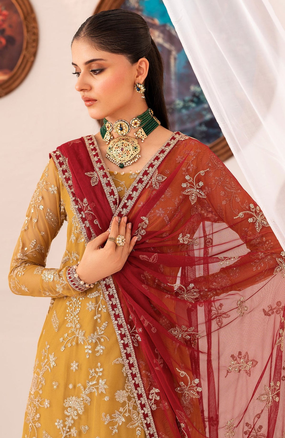 Maheer Festive Unstitched Formals by Zarif - ZMU 04 MAHROO