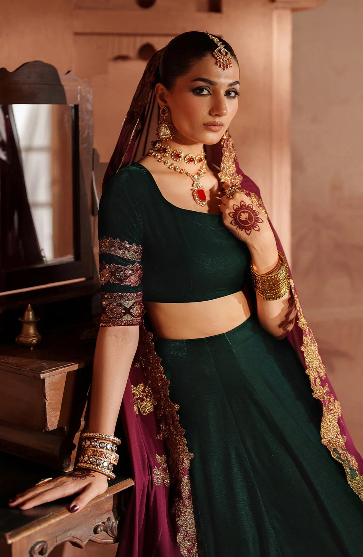 Iznik Raagni Formals Embroidered Velvet Unstitched 3 Piece Suit - IV-65 - IZN25RGN - Green - Winter Collection