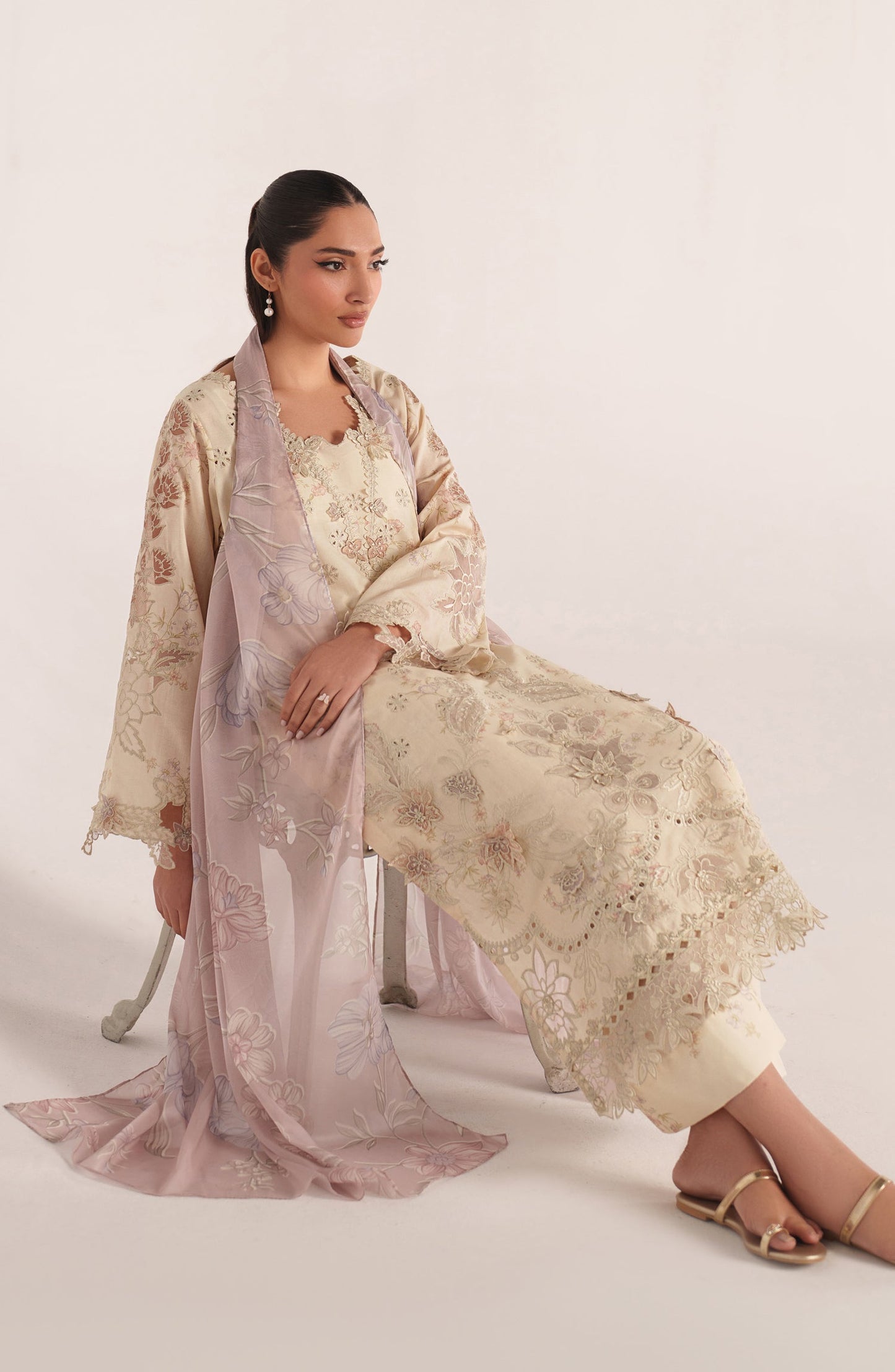 Iznik Embroidered Lawn Unstitched 3 Piece Suit - SS-06 - IZN26SP - Yellow - Spring Summer Collection