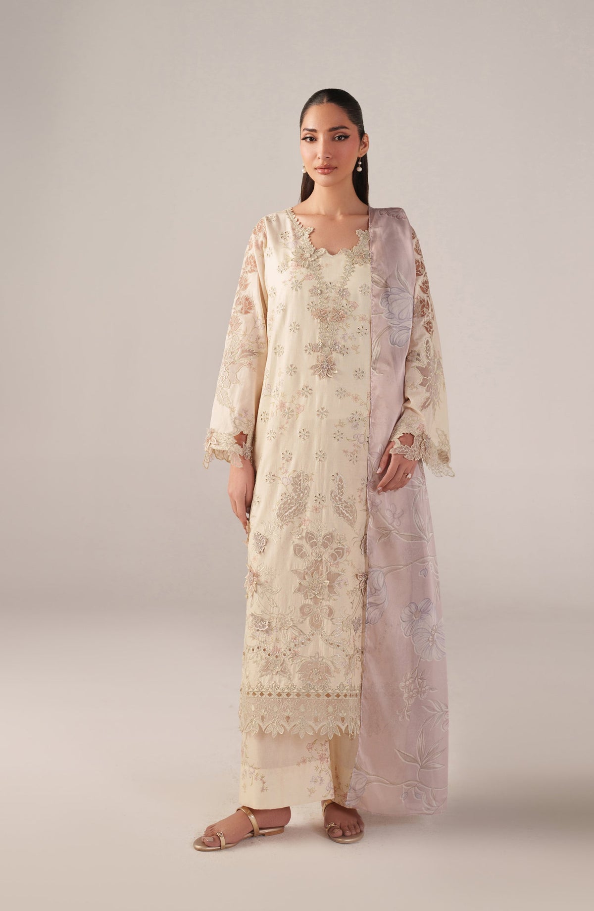 Iznik Embroidered Lawn Unstitched 3 Piece Suit - SS-06 - IZN26SP - Yellow - Spring Summer Collection