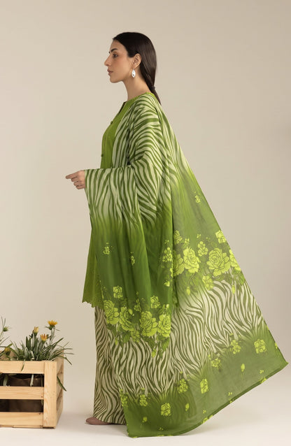 Jeem by Chikankari Khaddar Unstitched 3 Piece Suit - D-02 - AK26KJ - Green - Winter Collection