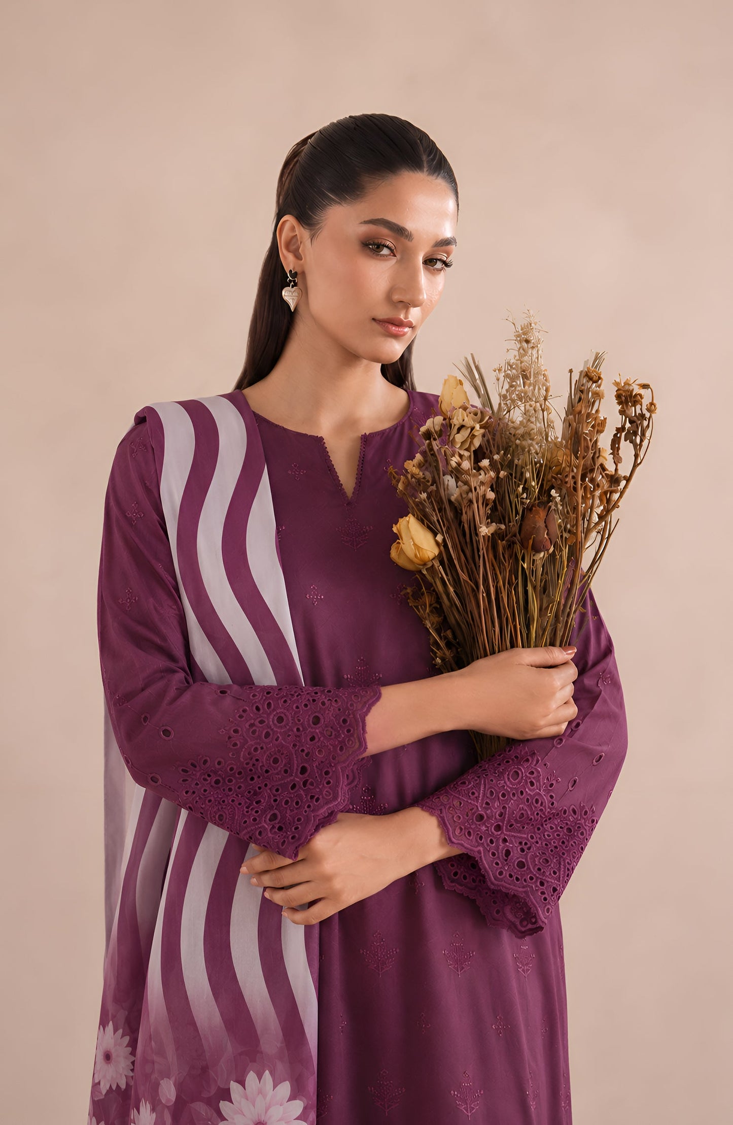 Jeem by Chikankari Lawn Unstitched 3 Piece Suit - D-02 - AK26MLW - Purple - Summer Collection