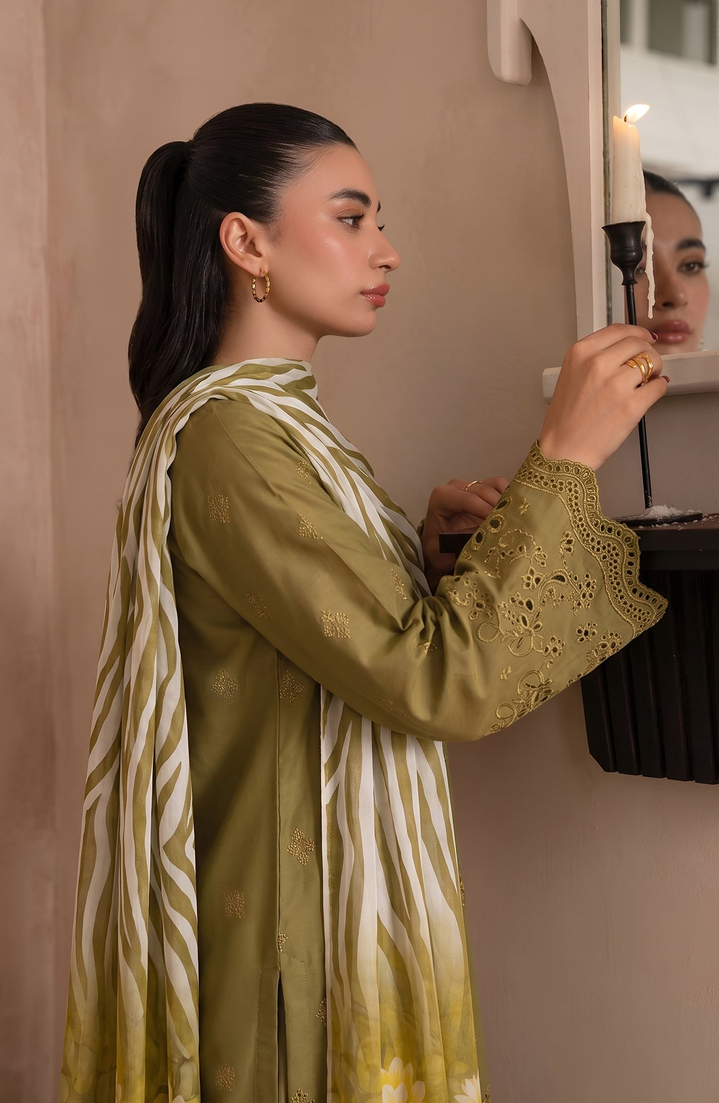 Jeem by Chikankari Lawn Unstitched 3 Piece Suit - D-01 - AK26MLW - Green - Summer Collection