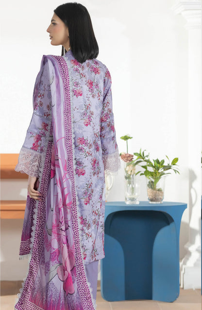 Jhanvi by Johra Embroidered Lawn Unstitched 3 Piece Suit - JS-26 - JH26JHN - Blue - Summer Collection