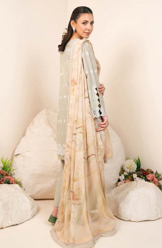 Kaashvi by Johra Embroidered Chikankari Lawn Unstitched 3 Piece Suit - JS-141 - JH26KVI - Beige - Summer Collection