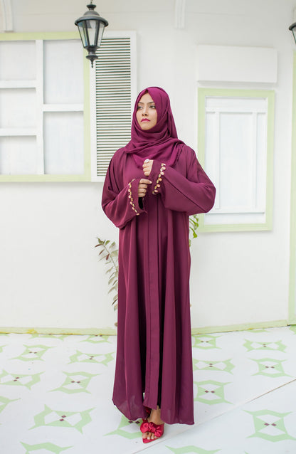 La Khilaba Festive Wear Embroidered Korean Nida - Desert Embellish Abaya - LKH25FSW - Abaya Collection