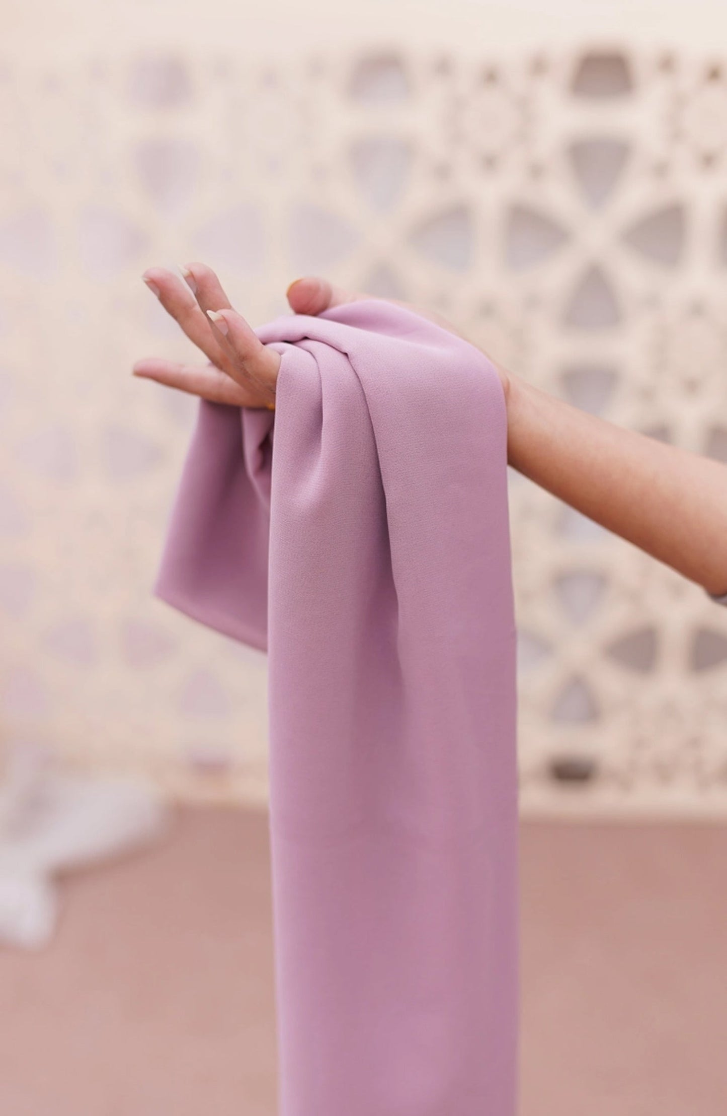 La Khilaba Printed Bubble Chiffon Women Scarfs - 02 Pink Purple - LKH25SC - Hijabs Collection