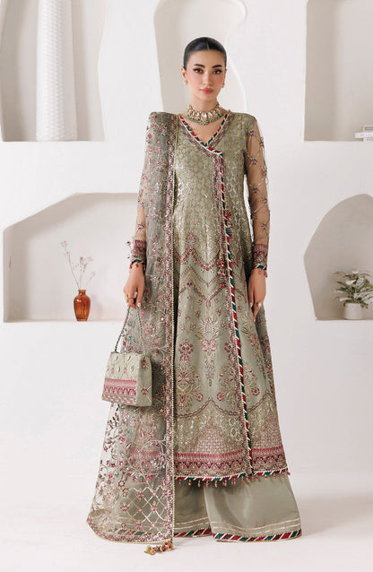 La Ruhe by Alizeh Embroidered Net Unstitched 3 Piece Suit - 07 Grace - ALZ26LRH - Green - Festive Collection