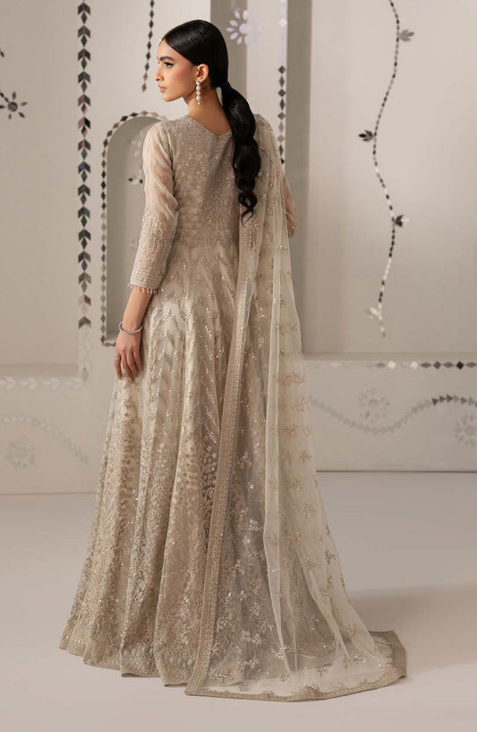 Lavish Shehnai Embroidered Organza Unstitched 3 Piece Suit - D1 Noore - LP26SHN - Skin - Festive Collection