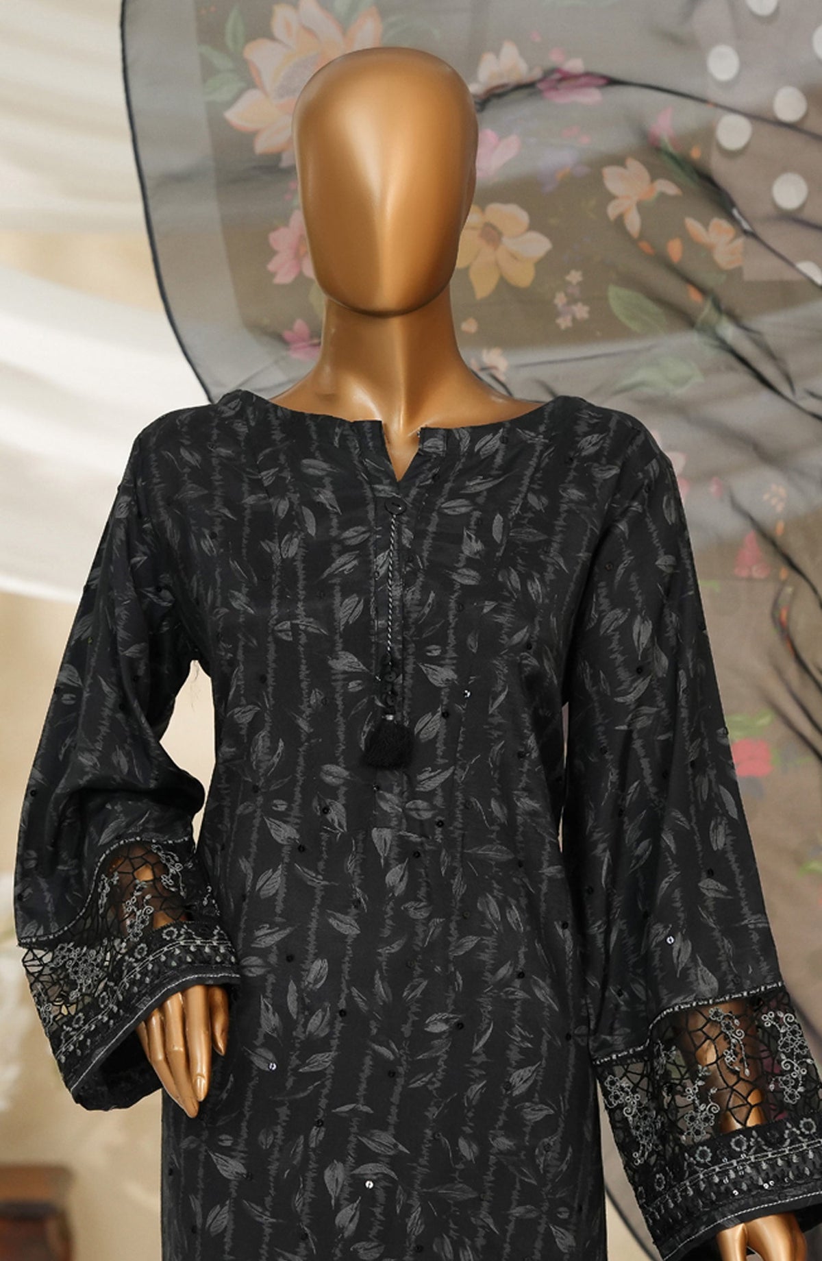 Majestic by HZ Textile Embroidered Silk Stitched 3 Piece Suit - PRE-116 - HZ25MJSL - Night Mare - Formals Collection