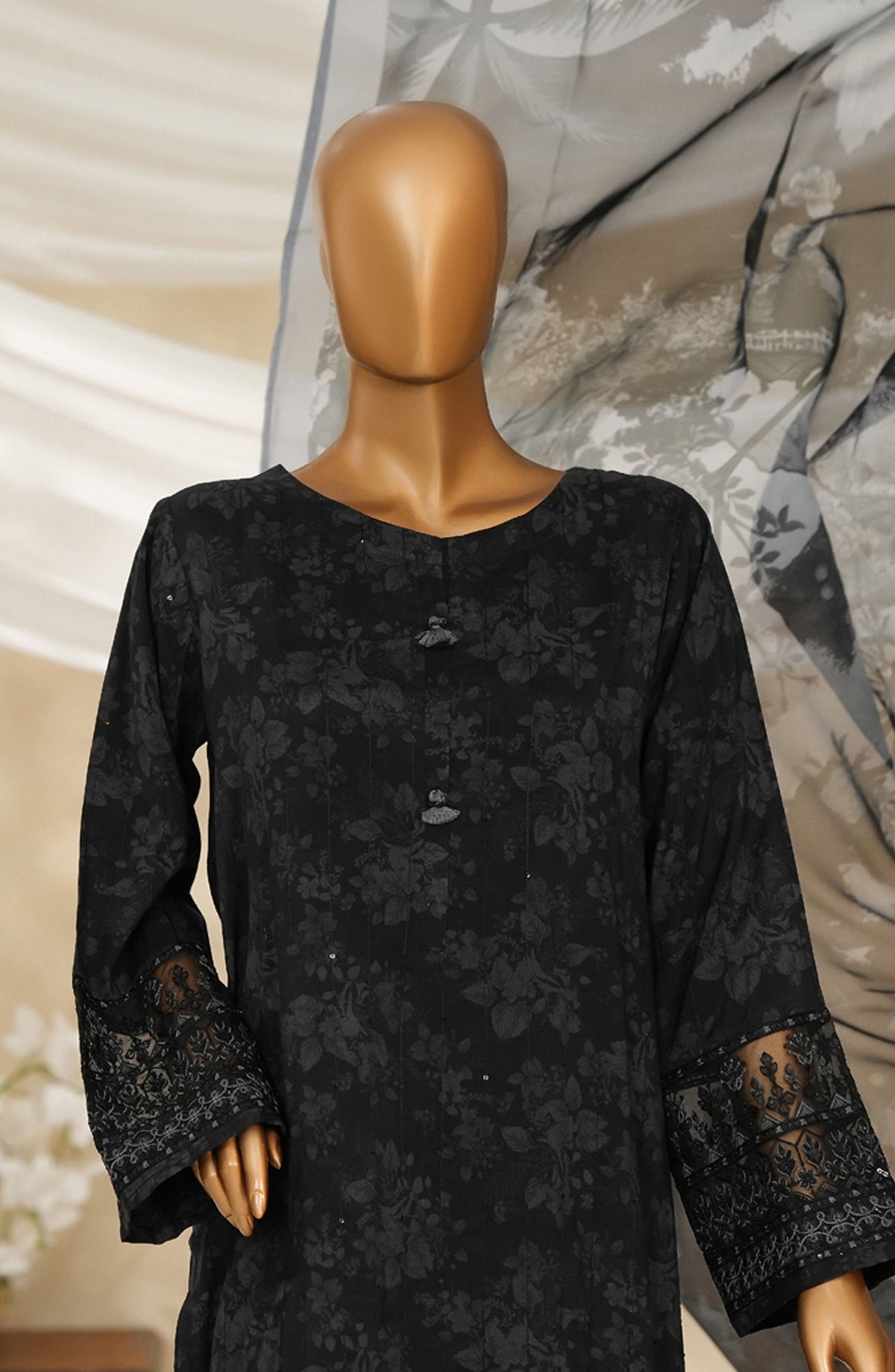 Majestic by HZ Textile Embroidered Silk Stitched 3 Piece Suit - PRE-113 - HZ25MJSL - Shadow - Formals Collection