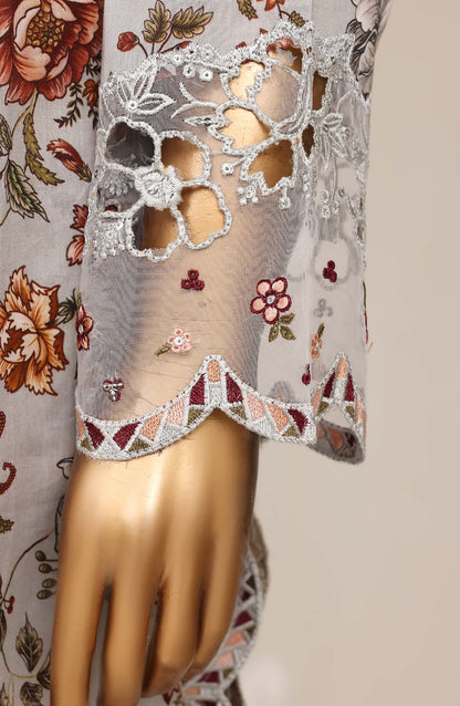Malika by Sadabahar Embroidered Lawn Stitched 3 Piece Suit - D-01 - SBD26MFR - Multi - Festive Collection