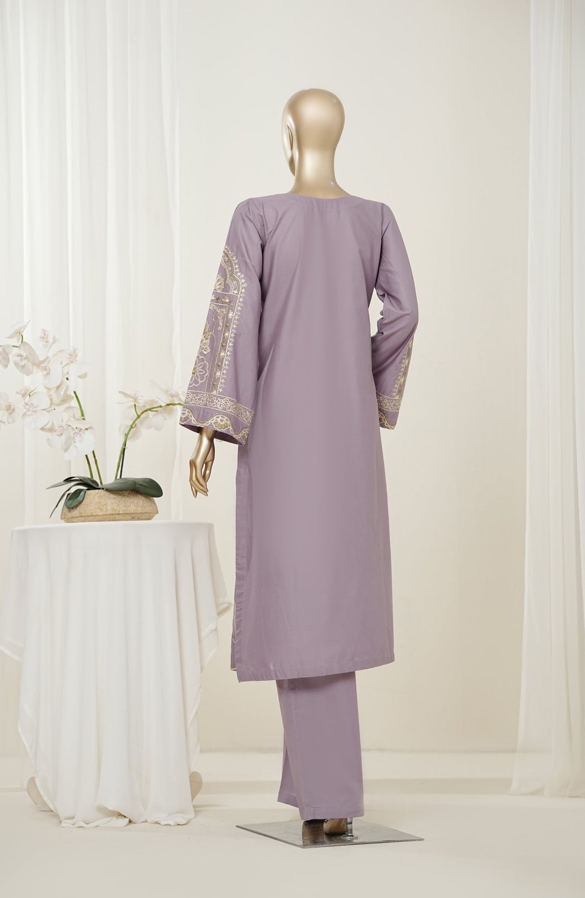 Mano Momal by Amna Khadija Embroidered Cotton Lawn Stitched 2 Piece Suit - AKMM-04 - AM26OLM - Purple - Summer Collection