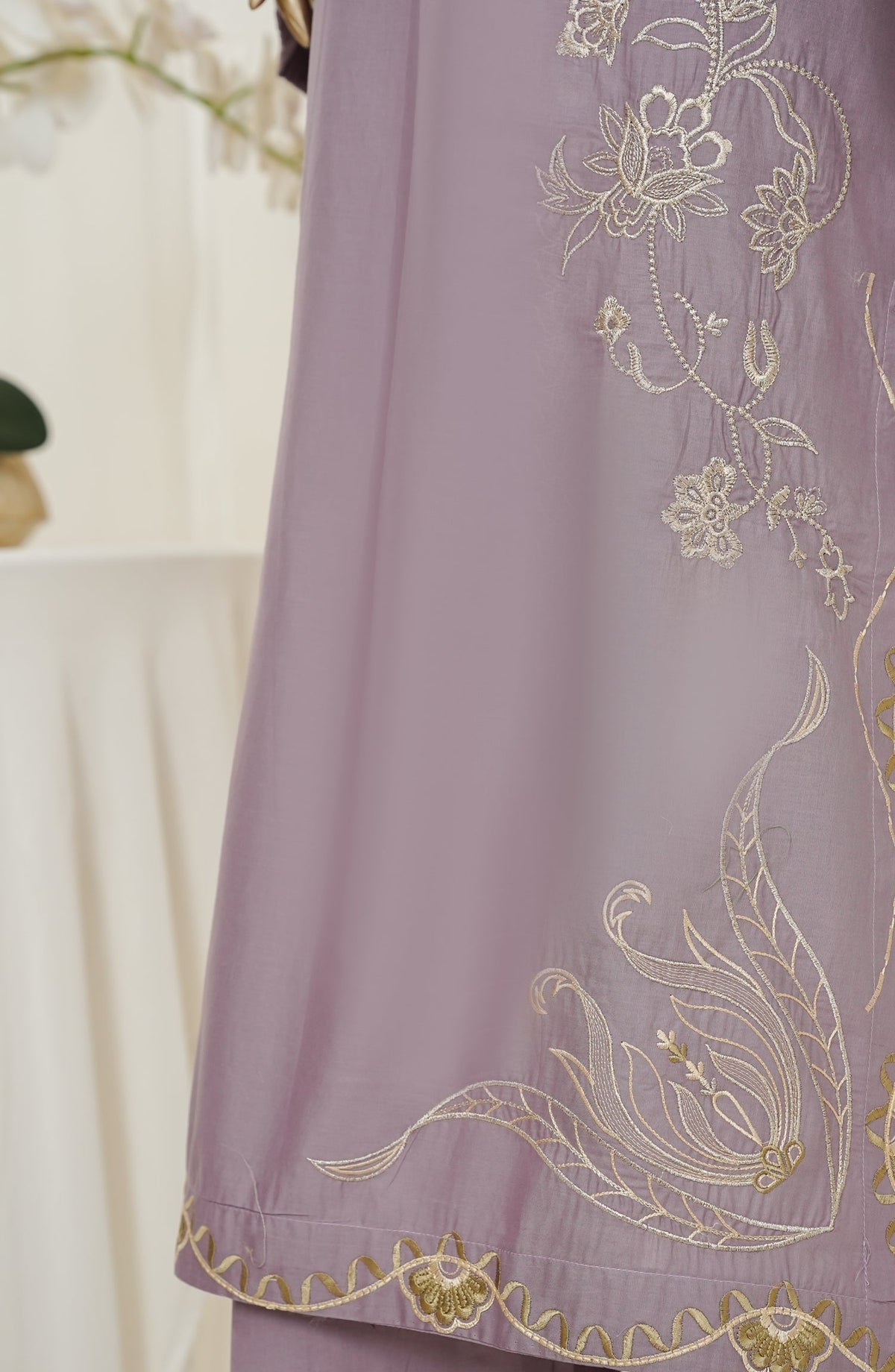 Mano Momal by Amna Khadija Embroidered Cotton Lawn Stitched 2 Piece Suit - AKMM-04 - AM26OLM - Purple - Summer Collection