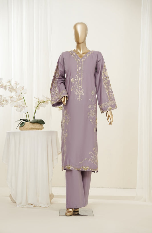 Mano Momal by Amna Khadija Embroidered Cotton Lawn Stitched 2 Piece Suit - AKMM-04 - AM26OLM - Purple - Summer Collection