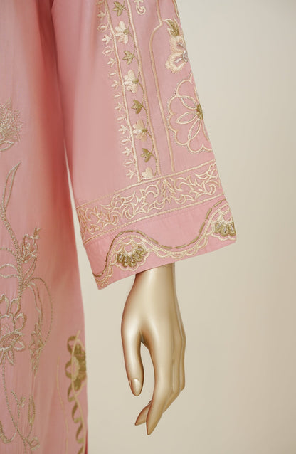 Mano Momal by Amna Khadija Embroidered Cotton Lawn Stitched 2 Piece Suit - AKMM-05 - AM26OLM - Pink - Summer Collection
